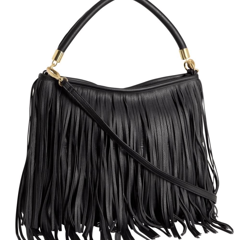 H&M Black Fringe Purse